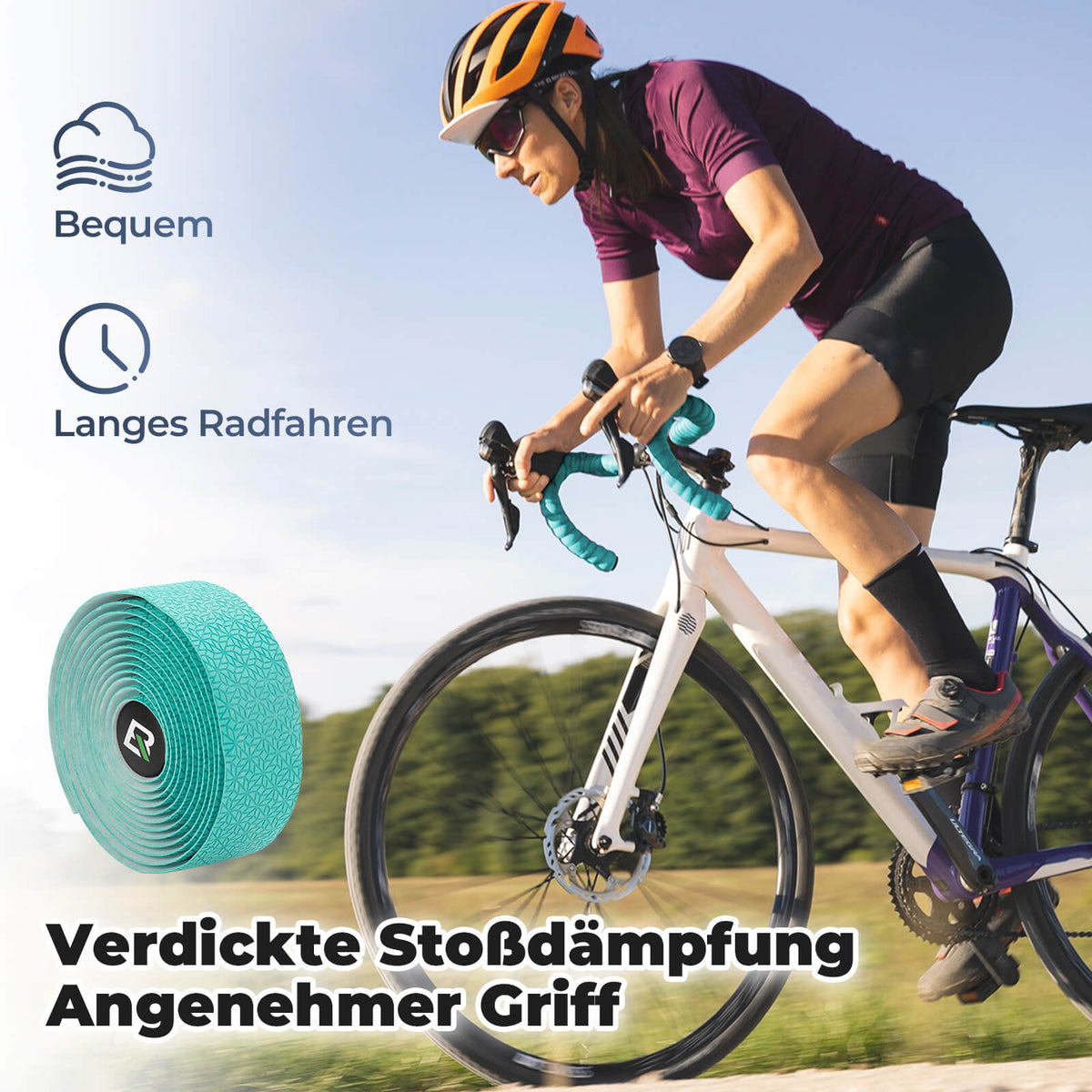 ROCKBROS Fahrrad Lenkerband Griffband 220cm für MTB Rennrad Vier Farben – ROCKBROS-DE