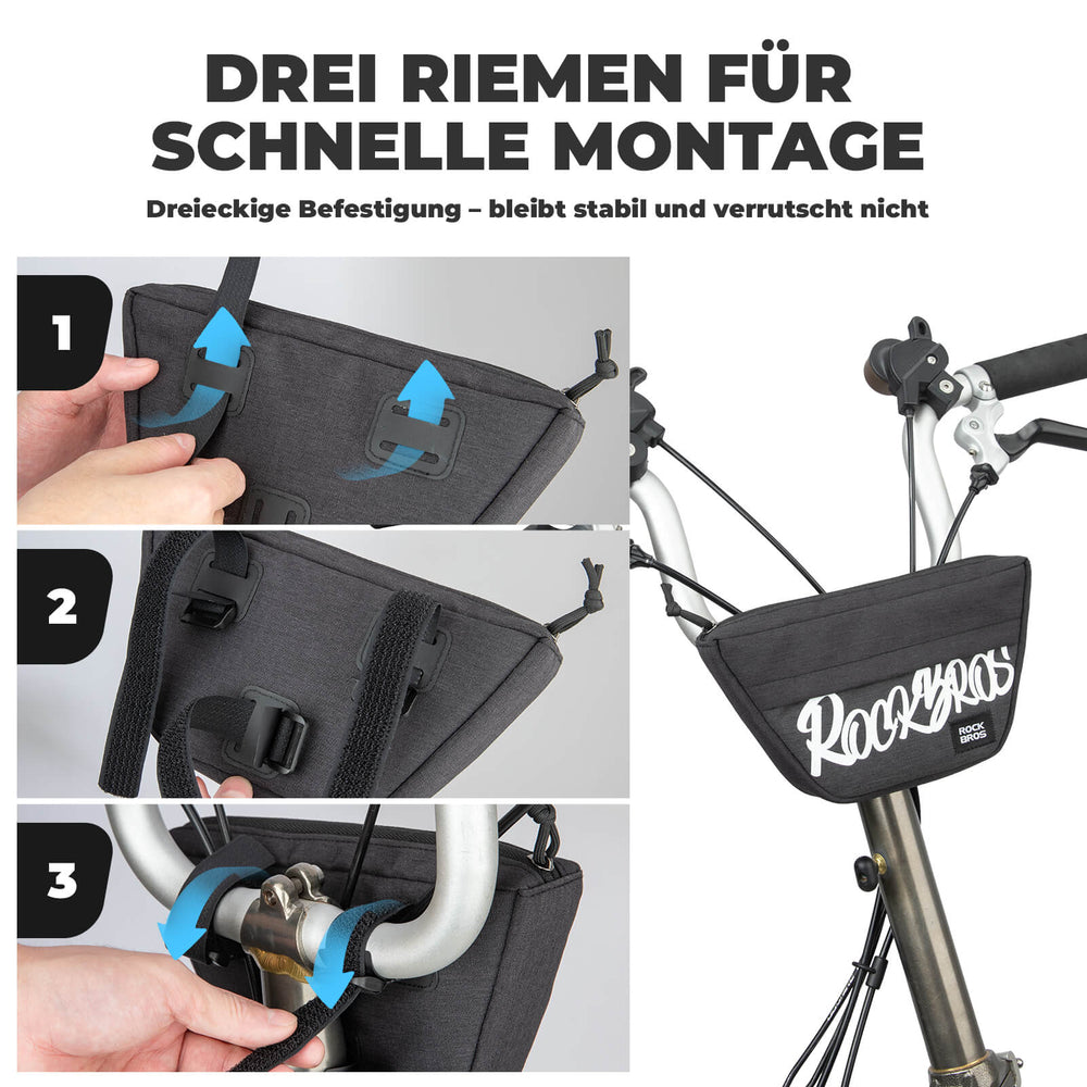 ROCKBROS Fahrrad Lenkertasche Fahrradtasche 0,7L für MTBRennrad Gravel