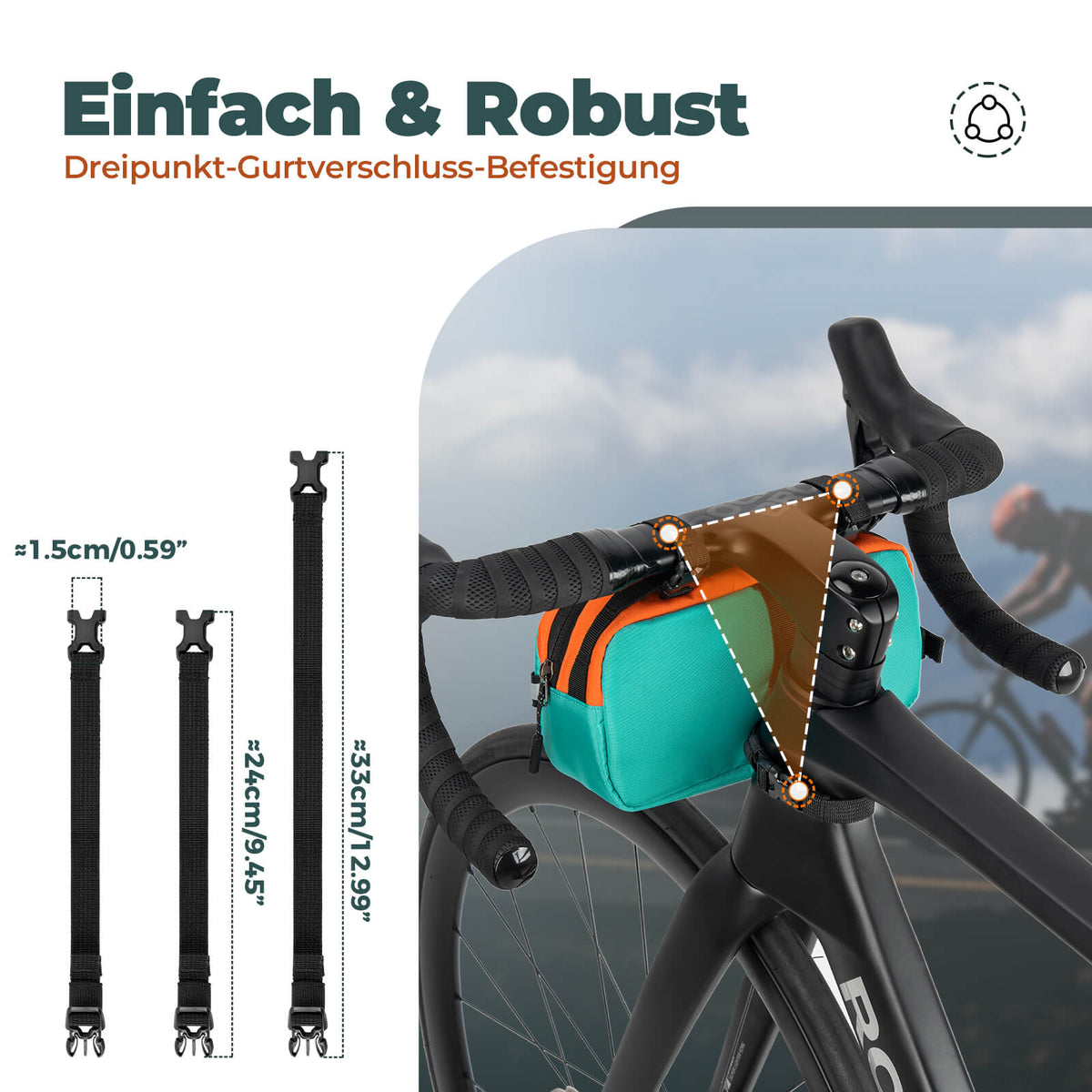 ROCKBROS Fahrrad Lenkertasche Fahrradtasche mit Schultergurt 2,5L –  ROCKBROS-DE