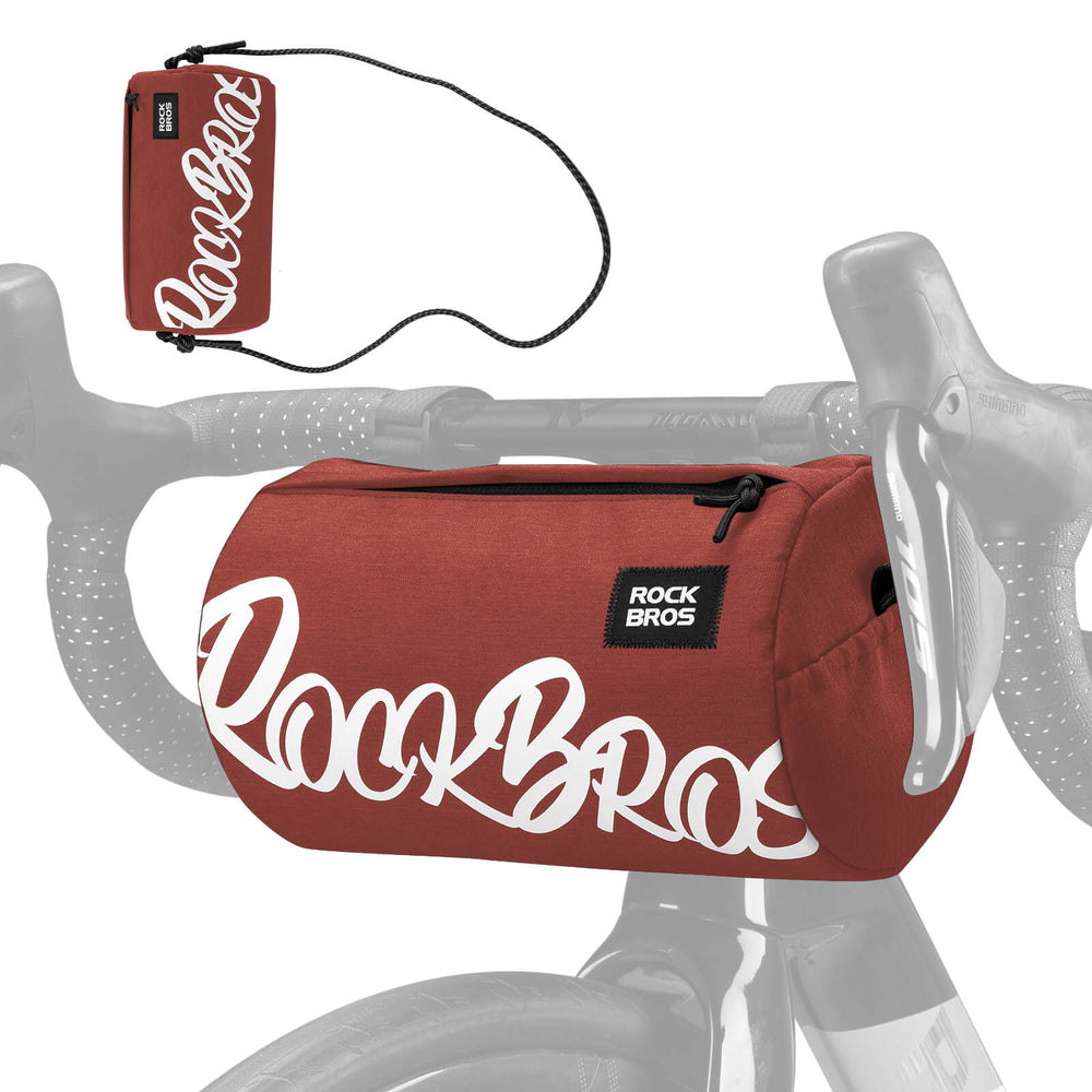 ROCKBROS Fahrrad Lenkertasche Klein mit Schultergurt 2L/3,6L für MTB Gravel Scooter Ebike-Rot-3,6L