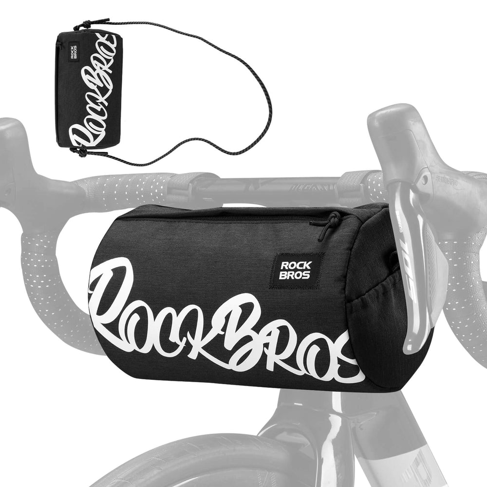 ROCKBROS Fahrrad Lenkertasche Klein mit Schultergurt 2L/3,6L für MTB Gravel Scooter Ebike-Schwarz-3,6L