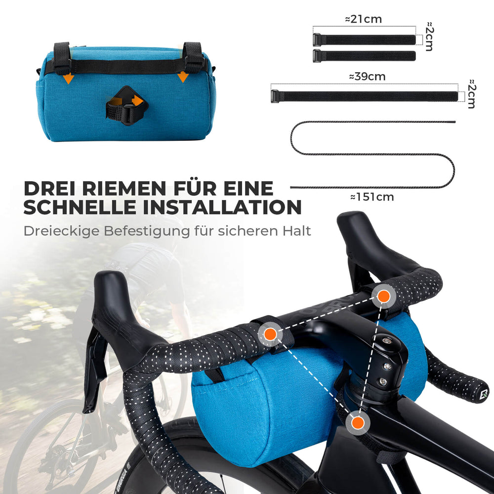 ROCKBROS Fahrrad Lenkertasche Klein mit Schultergurt 2L/3,6L für MTB Gravel Scooter Ebike- 3,6L
