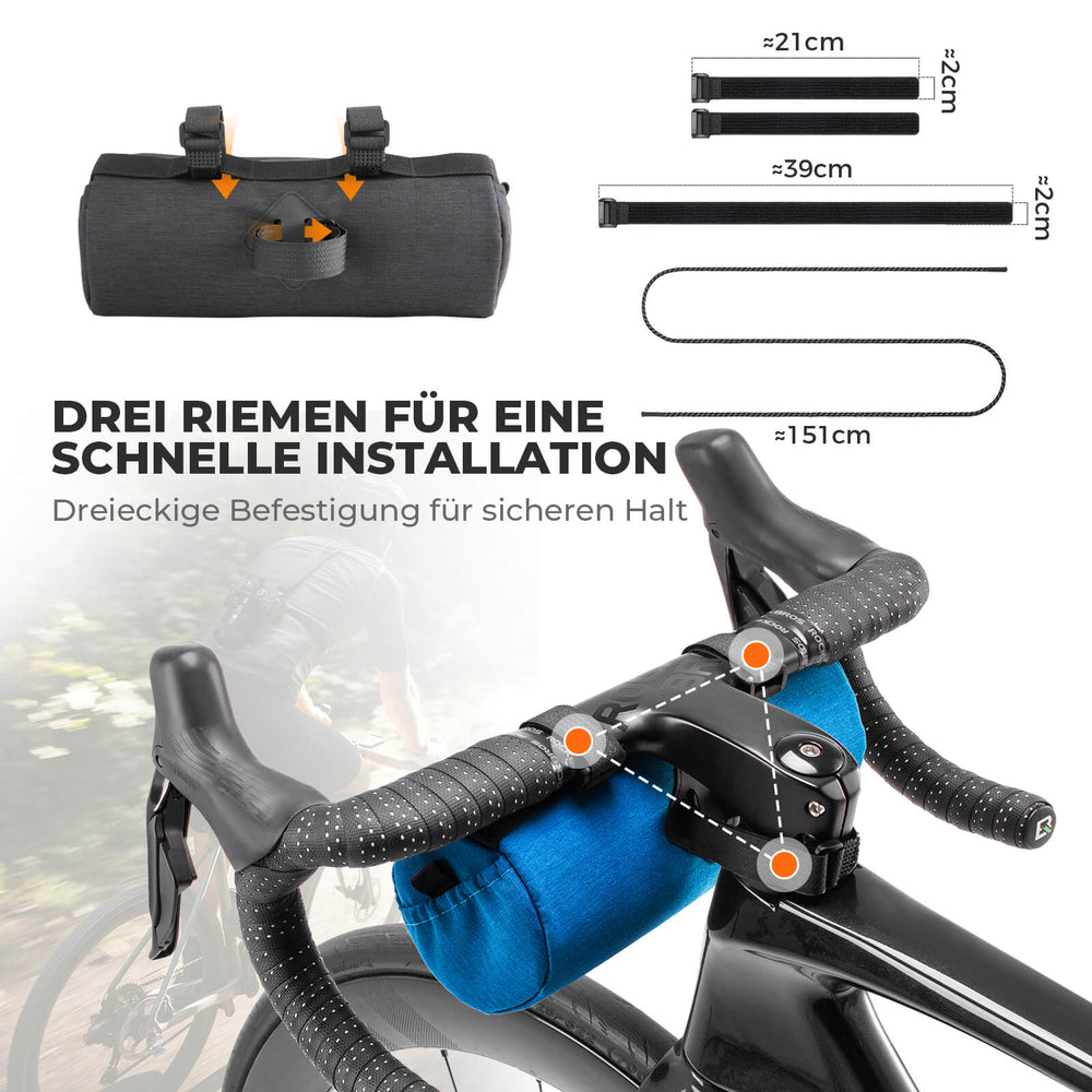 ROCKBROS Fahrrad Lenkertasche Klein mit Schultergurt 2L/3,6L für MTB Gravel Scooter Ebike -2L