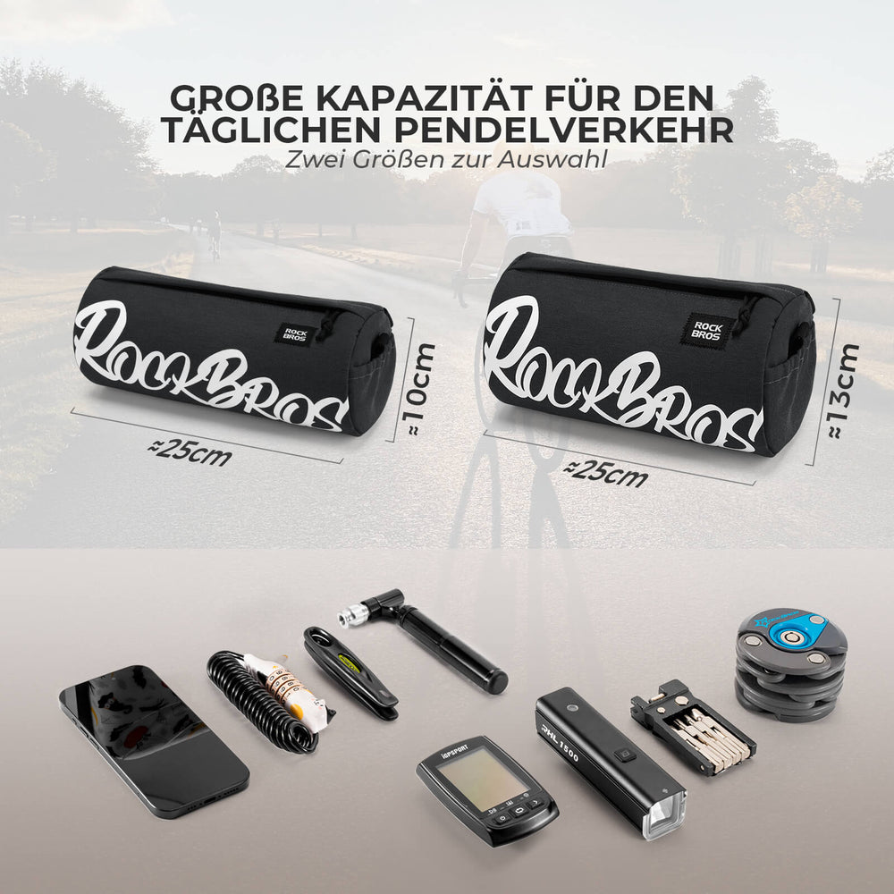 ROCKBROS Fahrrad Lenkertasche Klein mit Schultergurt 2L/3,6L für MTB Gravel Scooter Ebike