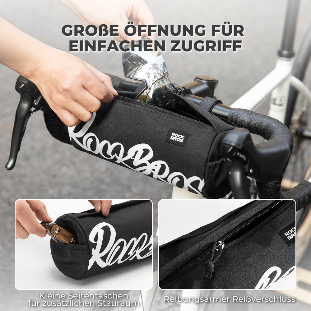 ROCKBROS Fahrrad Lenkertasche Klein mit Schultergurt 2L/3,6L für MTB Gravel Scooter Ebike