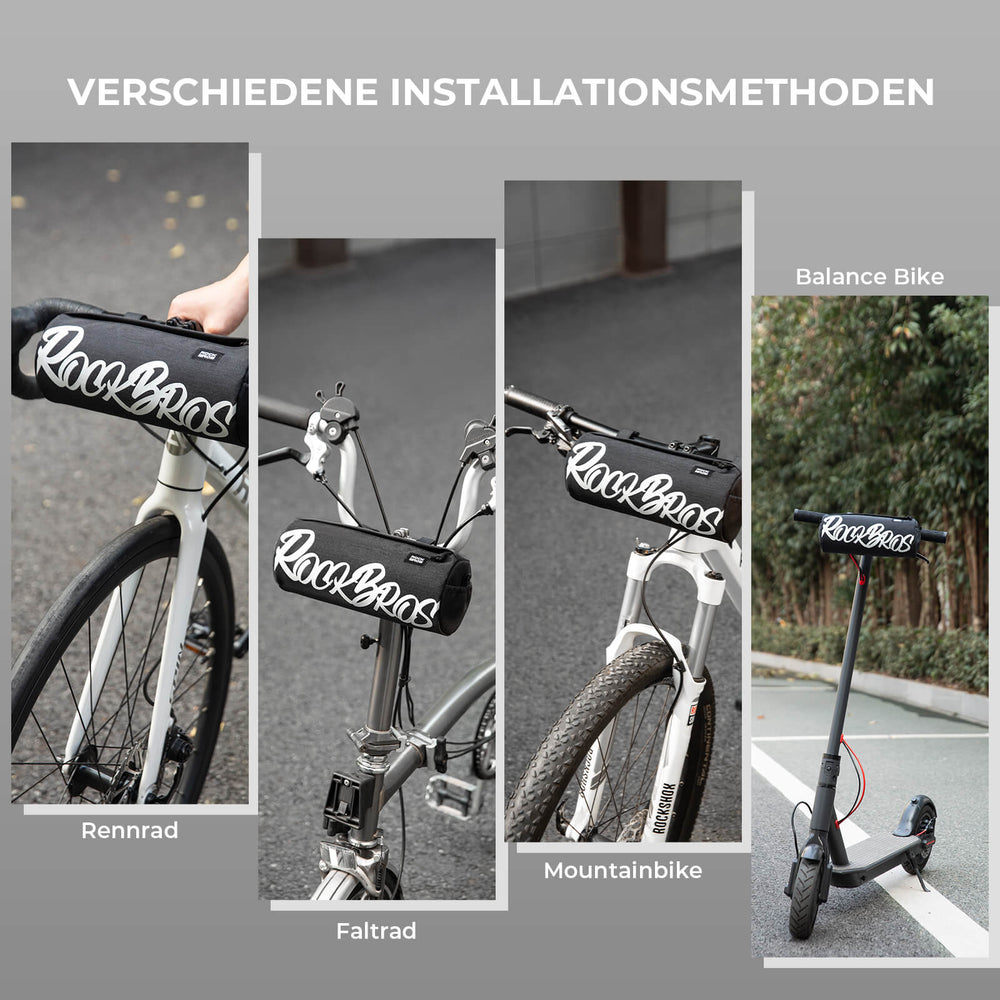 ROCKBROS Fahrrad Lenkertasche Klein mit Schultergurt 2L/3,6L für MTB Gravel Scooter Ebike