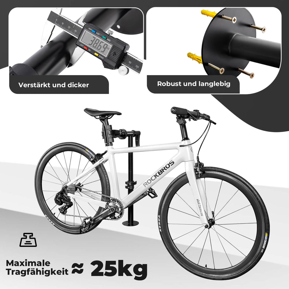 ROCKBROS Fahrrad Montageständer Wandhalterung Fahrradhalter Einstellbar Max.25KG