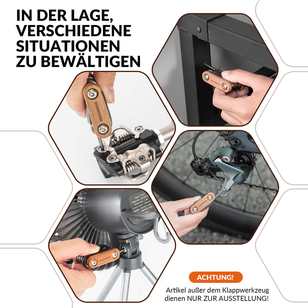 ROCKBROS Fahrrad Multifunktionswerkzeug 8 in 1 Reparaturset 45CR