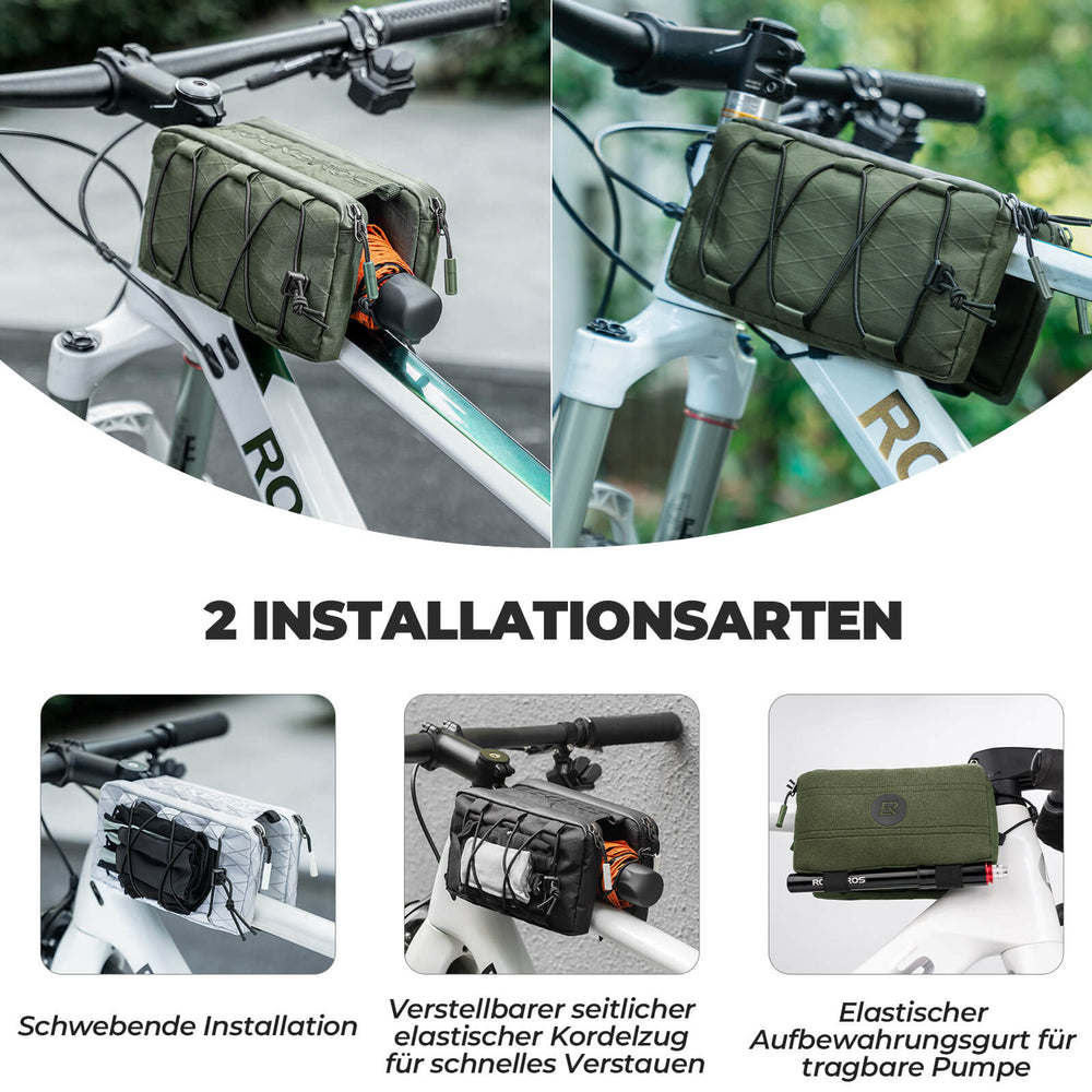 ROCKBROS Fahrrad Oberrohrtasche Rahmentasche mit Schultergurt