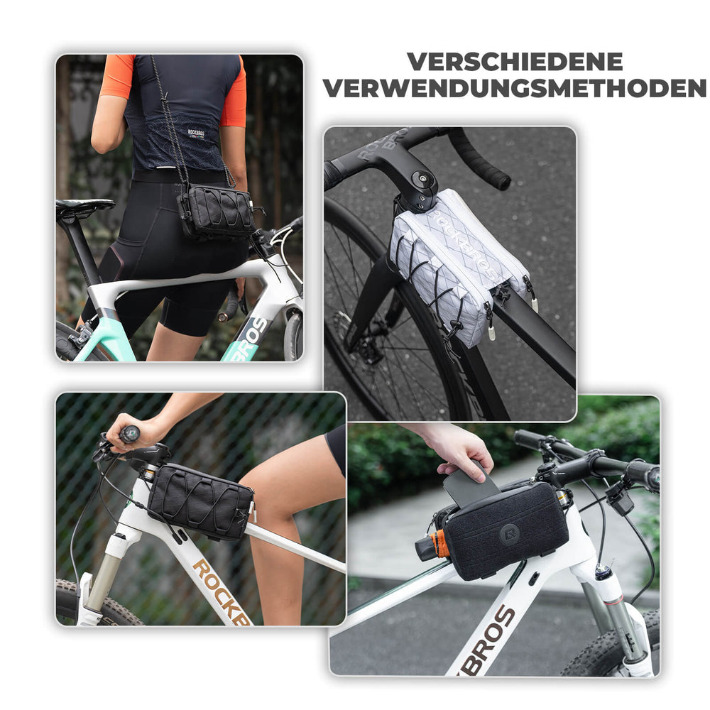 ROCKBROS Fahrrad Oberrohrtasche Rahmentasche mit Schultergurt