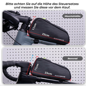 oberrohrtasche rennrad test ROCKBROS Fahrrad Oberrohrtasche/Satteltasche 1,1L mit Innenfächern –  ROCKBROS-DE