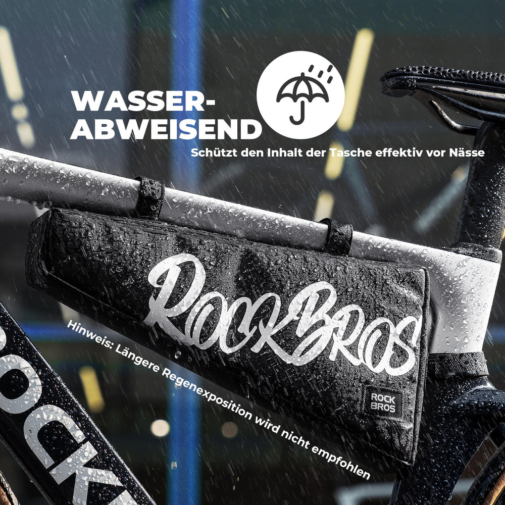 ROCKBROS Fahrrad Rahmentasche Dreieckstasche mit Klettbandverschluss 1,9 L für Gravelbike MTB Ebike Rennrad