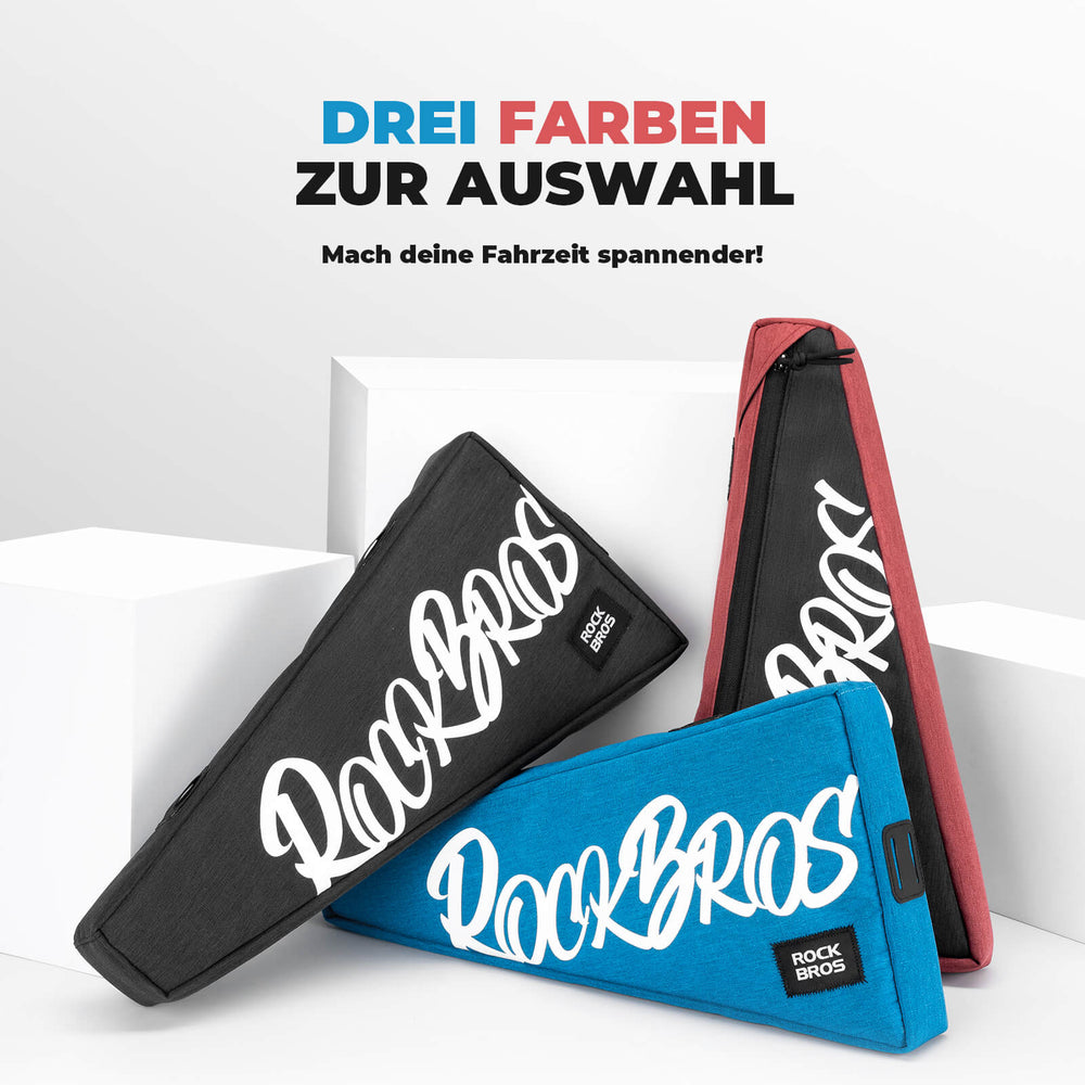 ROCKBROS Fahrrad Rahmentasche Dreieckstasche mit Klettbandverschluss 1,9 L für Gravelbike MTB Ebike Rennrad