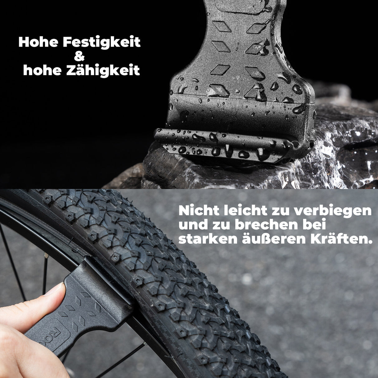 Fahrrad 2-IN-1 Reifenheber Fahrradwerkzeug Tragbar