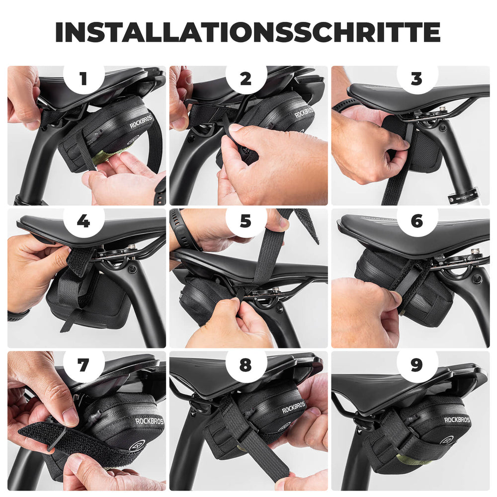 ROCKBROS Fahrrad Satteltasche Kompakte Aufbewahrungstasche Rennrad MTB