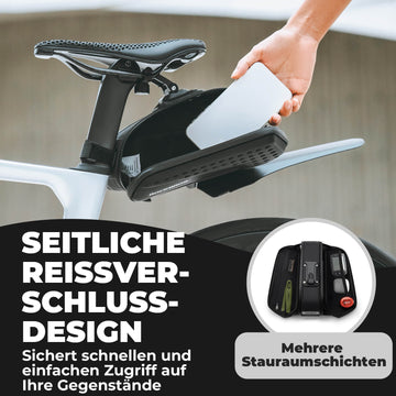 fahrrad schutzblech mit taschenhalter ROCKBROS Fahrrad Satteltasche mit Schutzblech Wasserabweisend 1,3L/0.8 –  ROCKBROS-DE