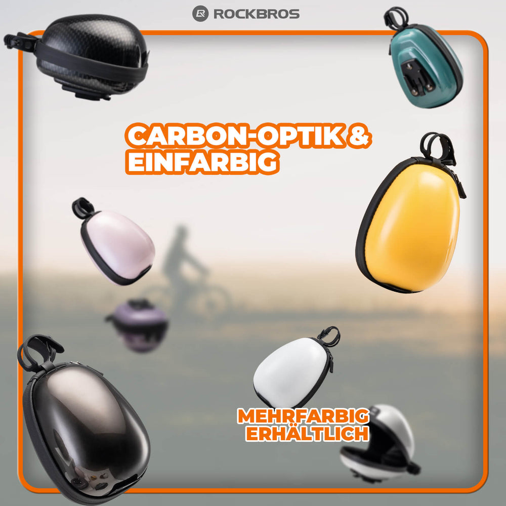 ROCKBROS Fahrrad Satteltaschen Hard Shell Reflektierend 0,4 L mit Halterung