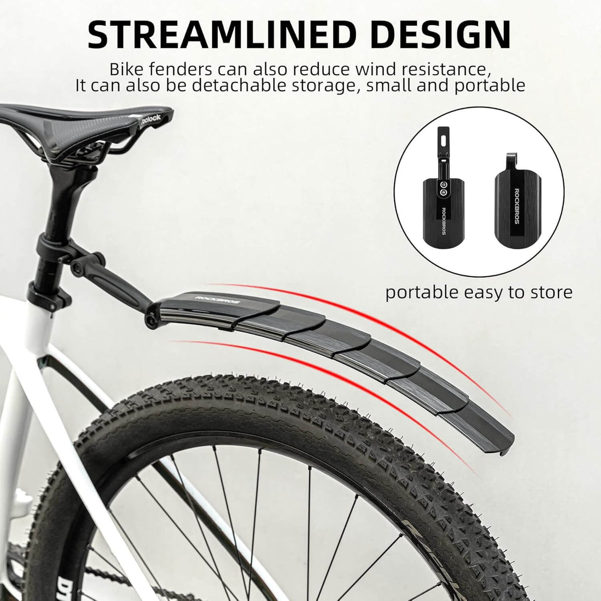 ROCKBROS Fahrrad Schutzblech Set Vorne/Hinten für MTB City- & Kinderfahrräder