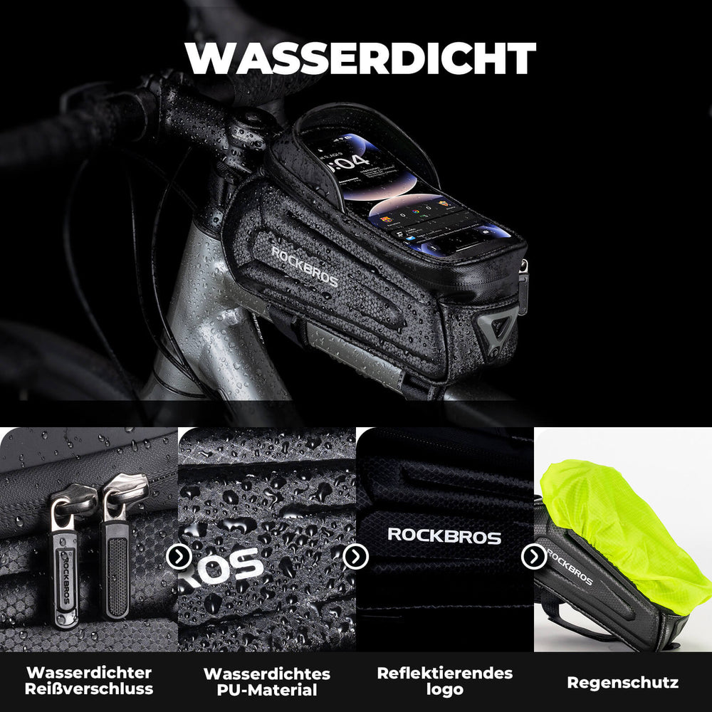 ROCKBROS Fahrrad Wasserdicht Handytasche mit Touchscreen B68 Kleine Version