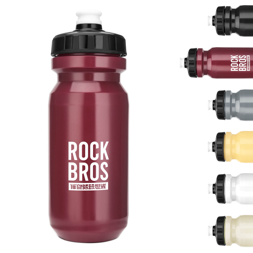 ROCKBROS Fahrrad Wasserflasche 600ml Trinkflasche BPA-Frei Auslaufsichere Flasche-Rot