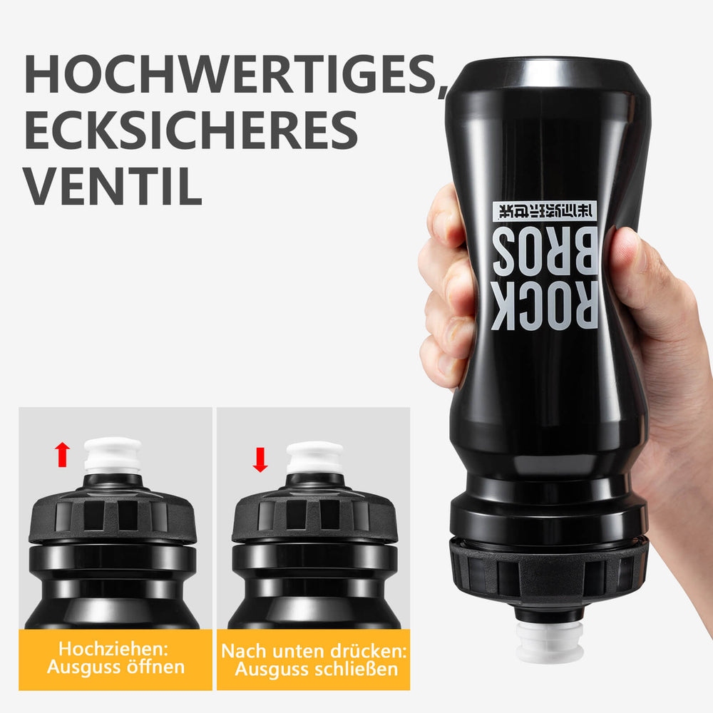 ROCKBROS Fahrrad Wasserflasche 600ml Trinkflasche BPA-Frei Auslaufsichere Flasche - ROCKBROS-EU