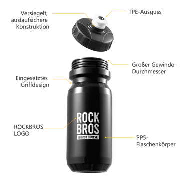 rennrad trinkflasche bpa frei ROCKBROS Fahrrad Wasserflasche 600ml Trinkflasche BPA-Frei Sport – ROCKBROS-DE