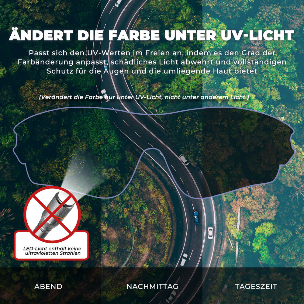 ROCKBROS Fahrradbrille Photochromatisch für Damen und Herren