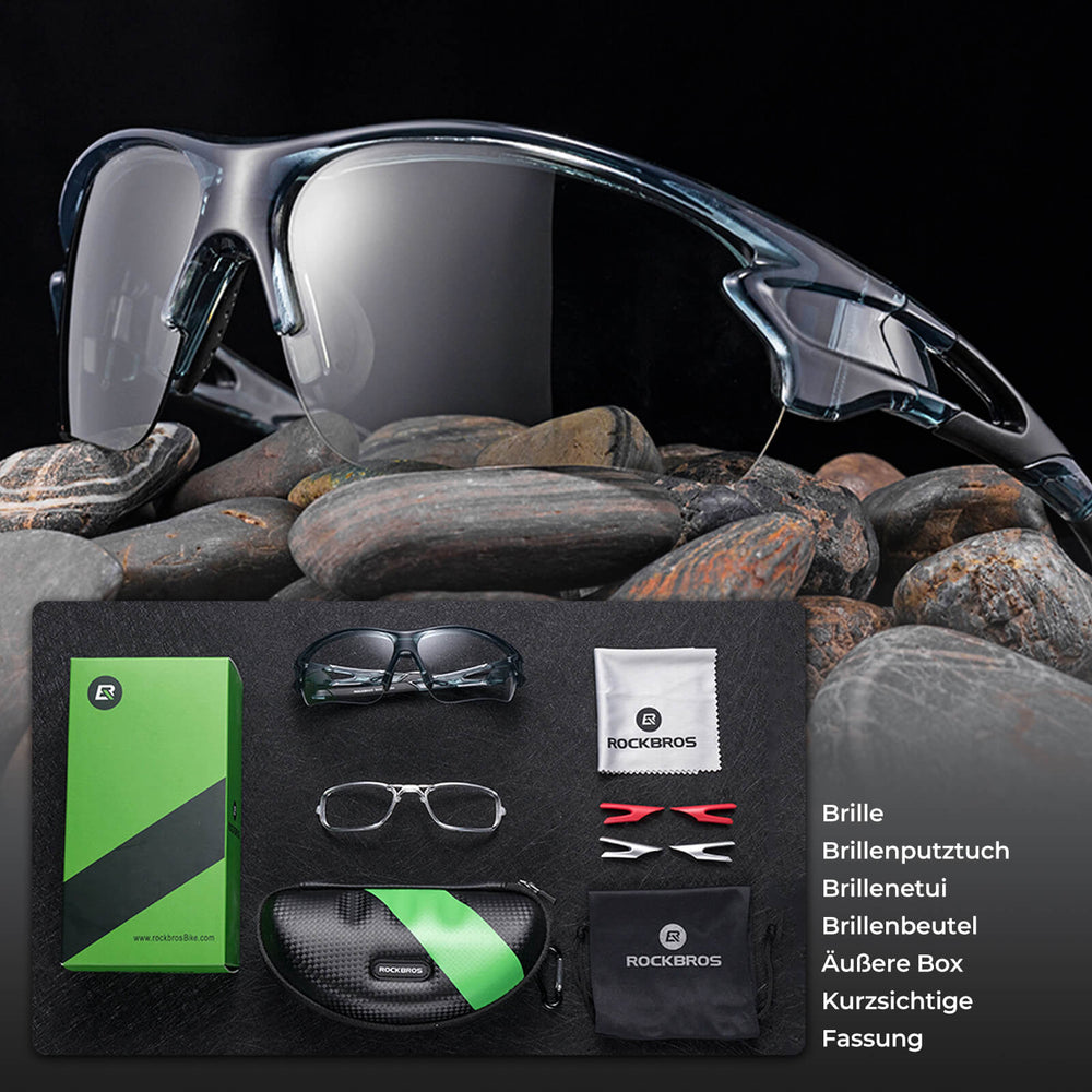 ROCKBROS Fahrradbrille Photochromatisch für Damen und Herren