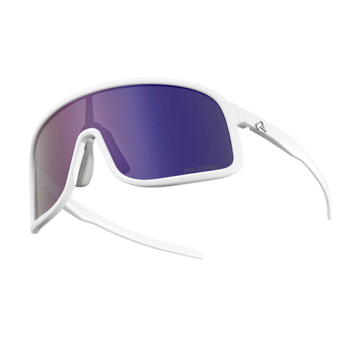 ROCKBROS Fahrradbrille Polarisiert Sonnenbrille UV400-Schutz verstellbar Nasenpad-Lila-Weiß