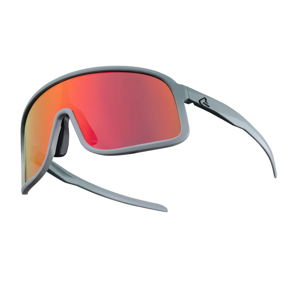 ROCKBROS Fahrradbrille Polarisiert Sonnenbrille UV400-Schutz verstellbar Nasenpad-Rot