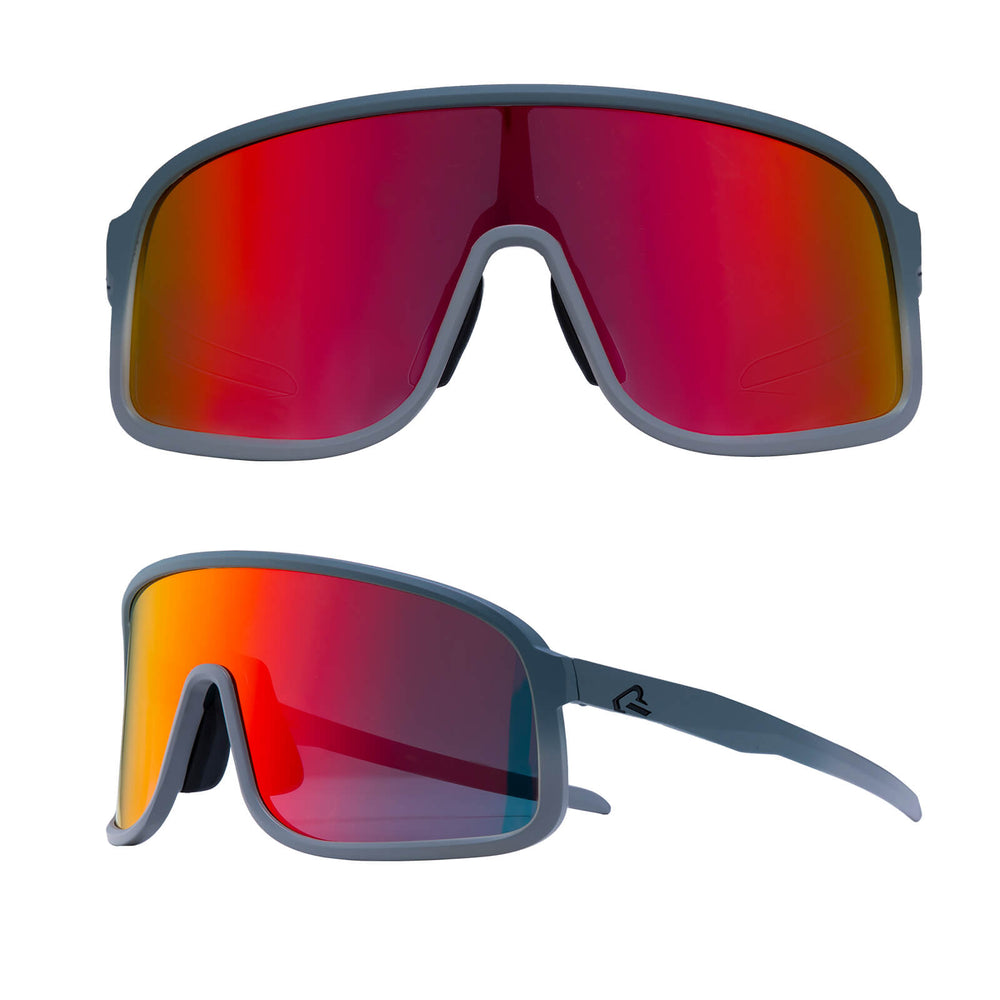 ROCKBROS Fahrradbrille Polarisiert Sonnenbrille UV400-Schutz verstellbar Nasenpad-Rot
