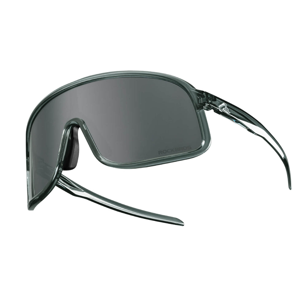 ROCKBROS Fahrradbrille Polarisiert Sonnenbrille UV400-Schutz verstellbar Nasenpad-Grau