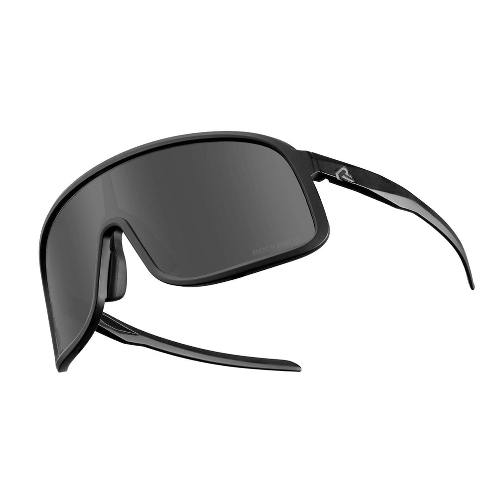 ROCKBROS Fahrradbrille Polarisiert Sonnenbrille UV400-Schutz verstellbar Nasenpad-Lila-Schwarz