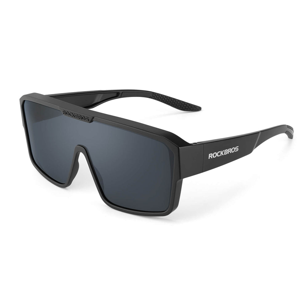 ROCKBROS Fahrradbrille Polarisiert Sportbrille Outdoor MTB Rennrad Sportbrille-Schwarz