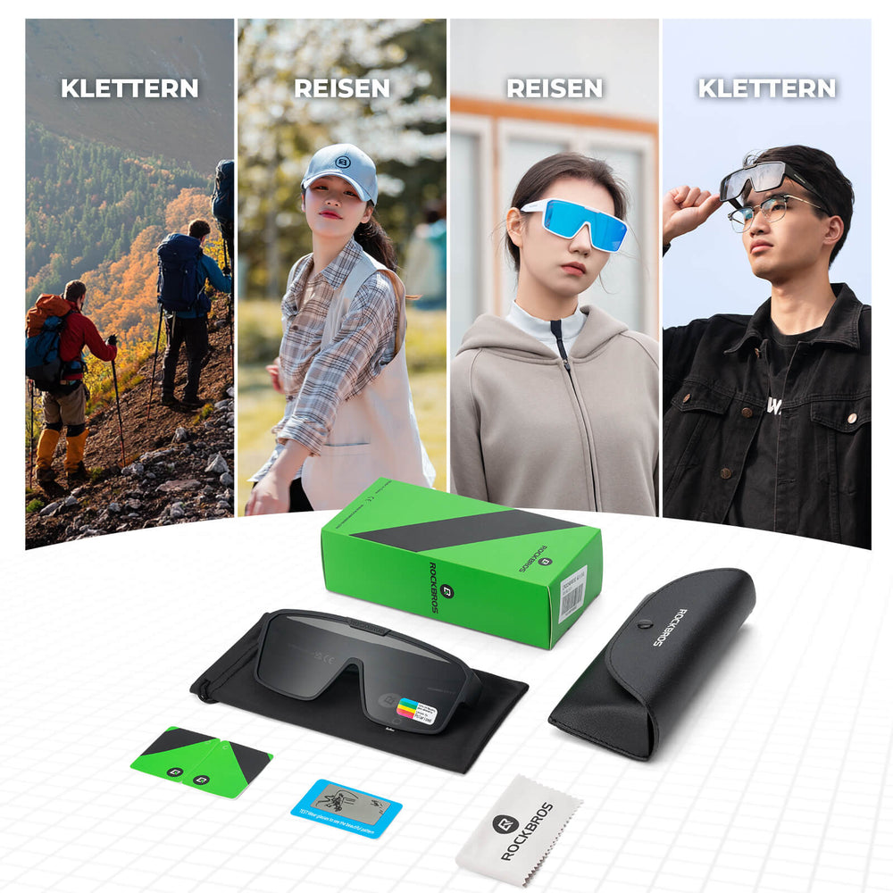 ROCKBROS Fahrradbrille Polarisiert Sportbrille Outdoor MTB Rennrad Sportbrille