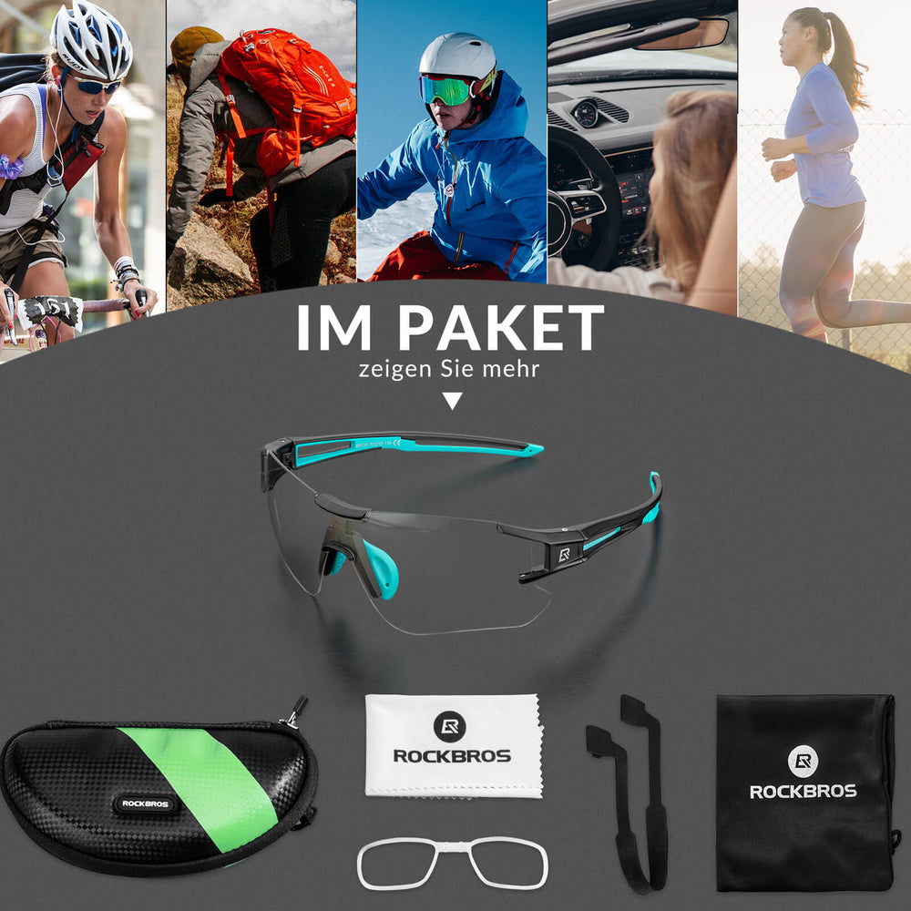 ROCKBROS Fahrradbrille Selbsttönend für Damen & Herren mit UV400 Schutz - ROCKBROS-EU