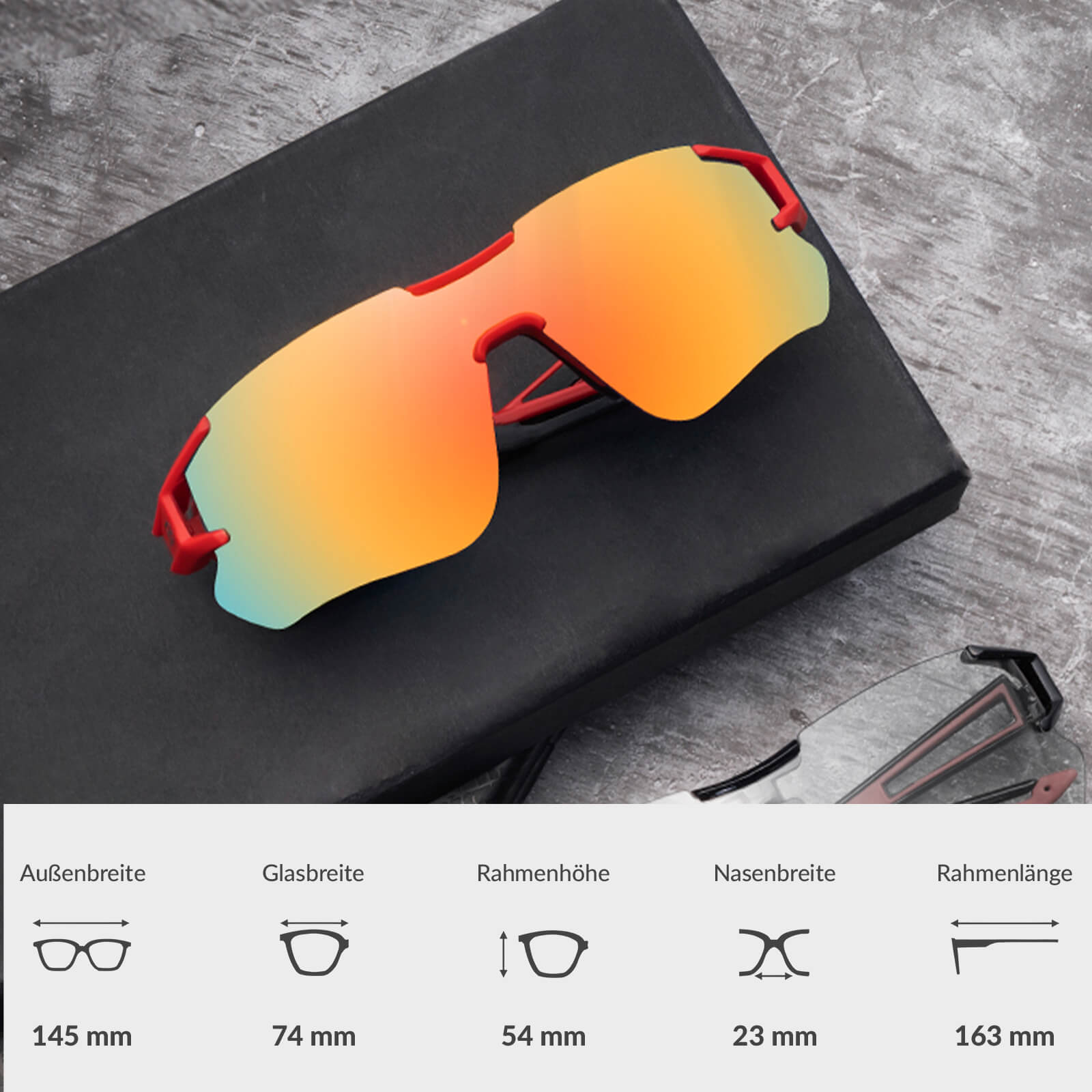 ROCKBROS Fahrradbrille Selbsttönend für Damen & Herren mit UV400 Schutz