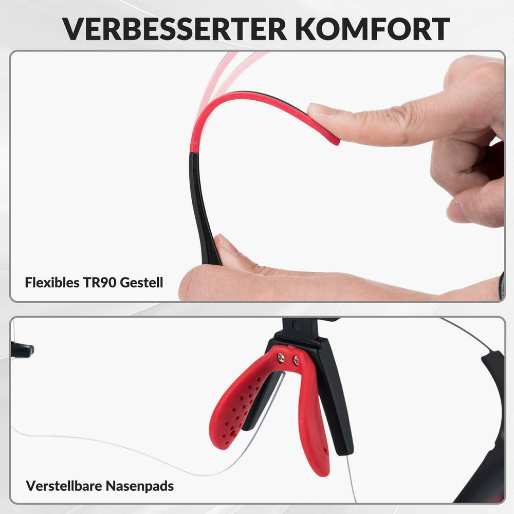 ROCKBROS Fahrradbrille Selbsttönend für Damen & Herren mit UV400 Schutz - ROCKBROS-EU