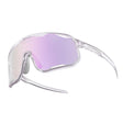ROCKBROS Fahrradbrille Selbsttönende Sonnenbrille UV-Schutz Wechsel-Nasenpads Damen/Herren-Transparent-Hellviolett