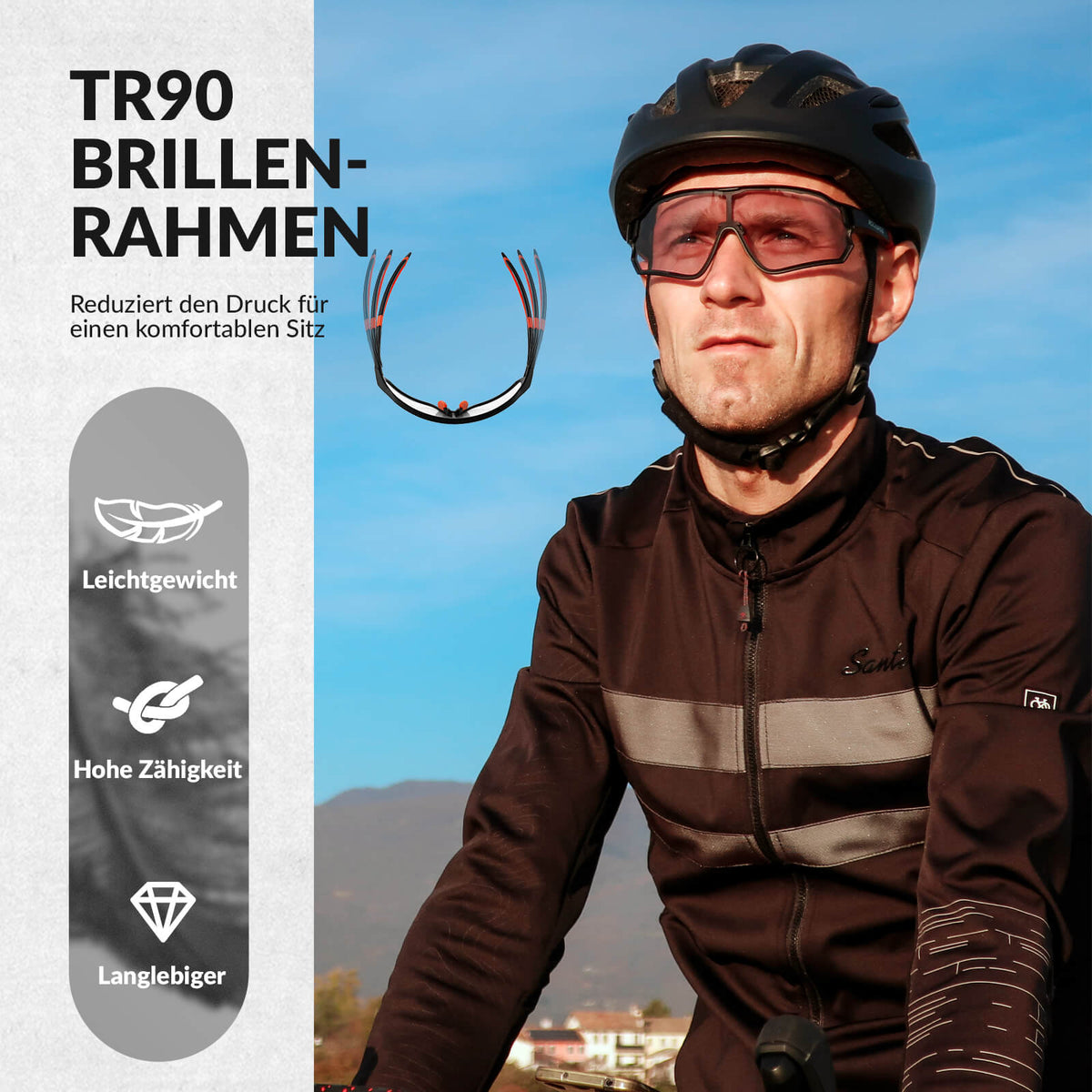 fahrradbrille ungetönt Selbsttönende Radbrille mit UV400 – ROCKBROS-DE