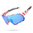 ROCKBROS Fahrradbrille Sonnenbrille Photochrom/Polarisiert UV400 Ultraleicht-Polarisiert - Blau-Rot