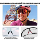 ROCKBROS Fahrradbrille Sonnenbrille Photochrom/Polarisiert UV400 Ultraleicht