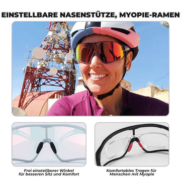 fahrradbrille mit integriertem rückspiegel Selbsttönende Radbrille mit UV400 – ROCKBROS-DE