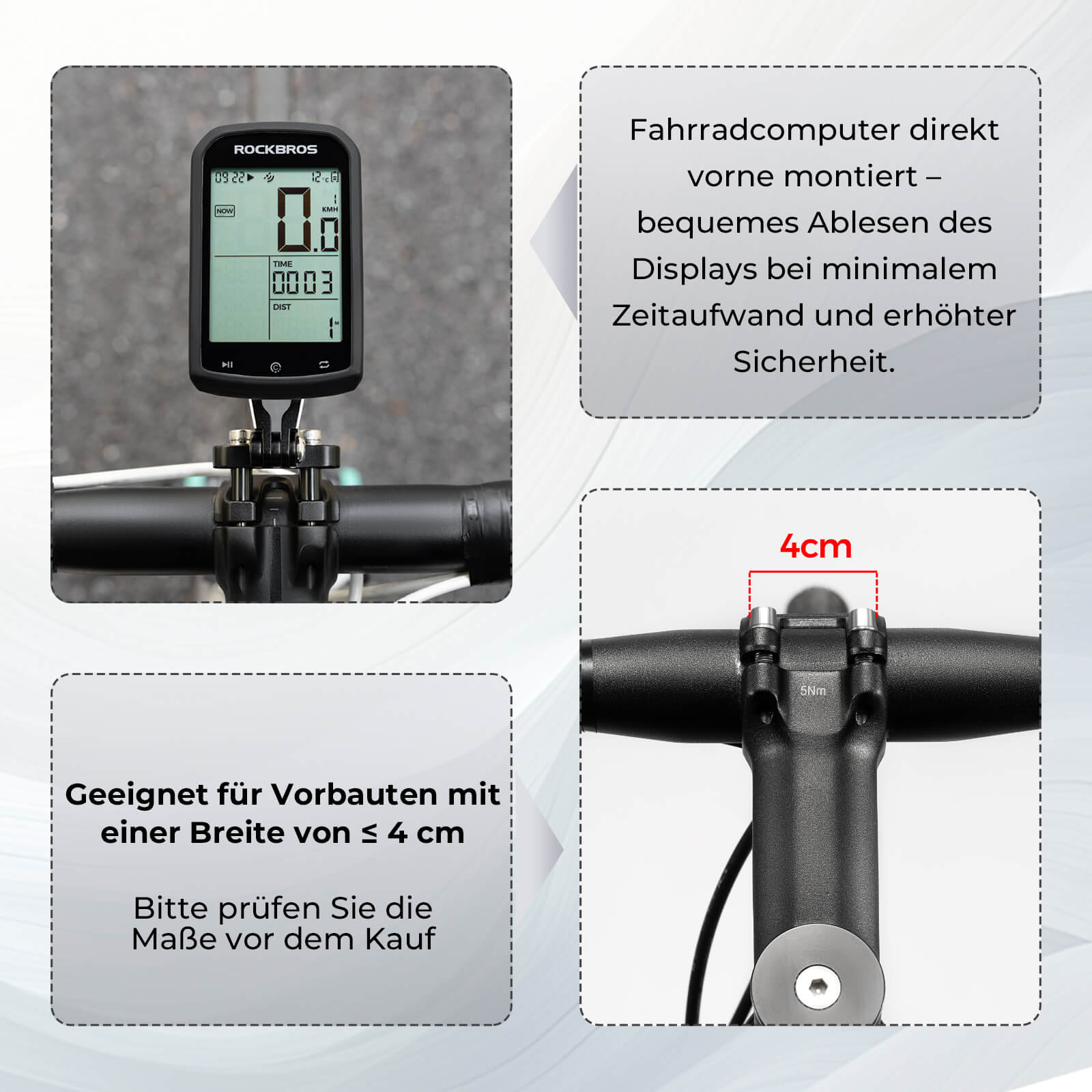 Fahrradcomputer Halterung Für Garmin 540 & 840 - Alu 3D-gedruckt, Leicht & Stabil