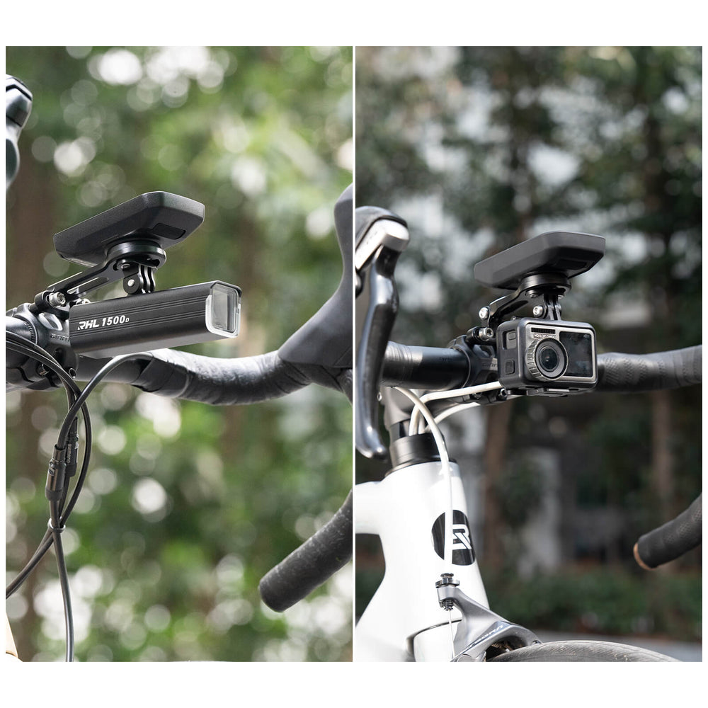 ROCKBROS Fahrradcomputer Halterung Kompatibel mit Garmin/Wahoo/Bryton/GPS Fahrradlicht