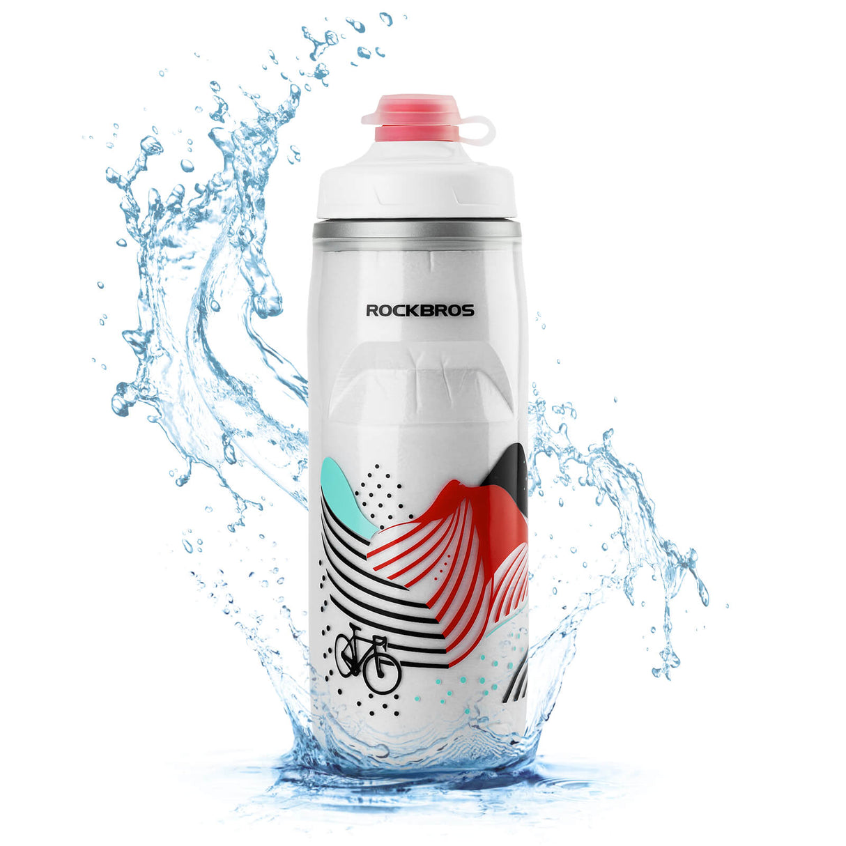 ROCKBROS Fahrradflasche 620 ml Sportflasche mit 5 Stunden Kühlhaltefunktion