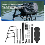 Fahrradgepäckträger mit Schutzblech Montage ohne Bohren 26-29 Zoll
