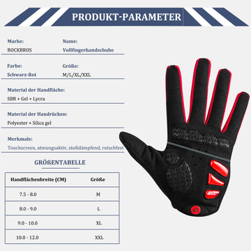 ROCKBROS Fahrradhandschuhe Winddicht Fahrrad Handschuhe Touchscreen – ROCKBROS-DE