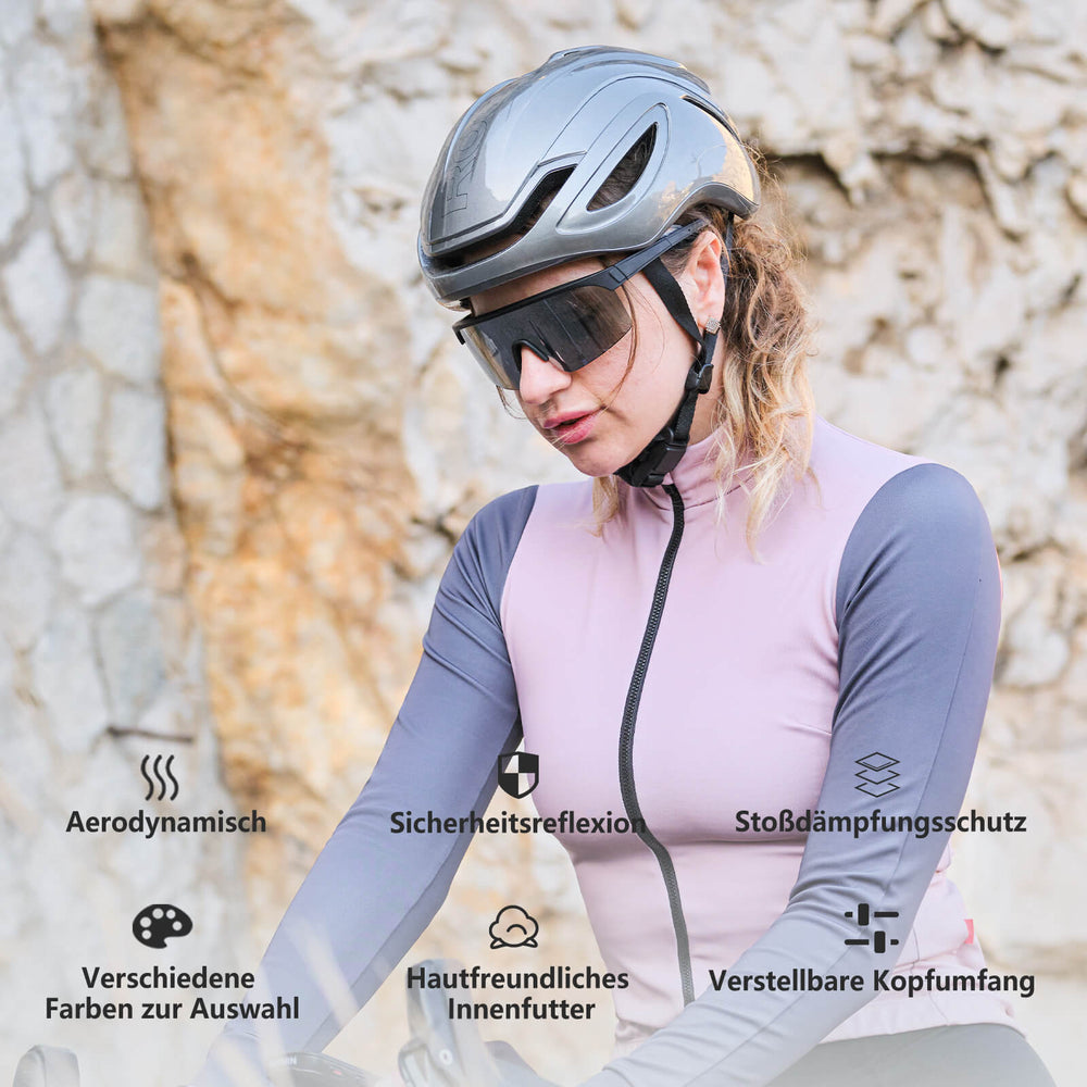 ROCKBROS Fahrradhelm Integrierter Rennradhelm Magnetische Schnalle EPS+PC