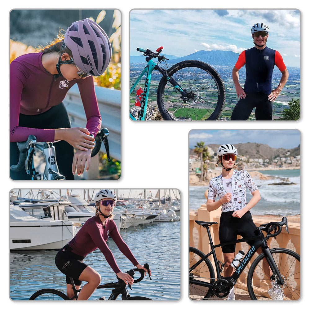 ROCKBROS Fahrradhelm Integrierter Rennradhelm Stoßfest Verstellbar für Anfänger M/L